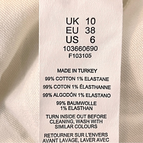 NEW ASOS LUXE Straight Cut Wide Leg Jeans Denim Roses and Cream High Rise 6 NWT - Picture 9 of 10